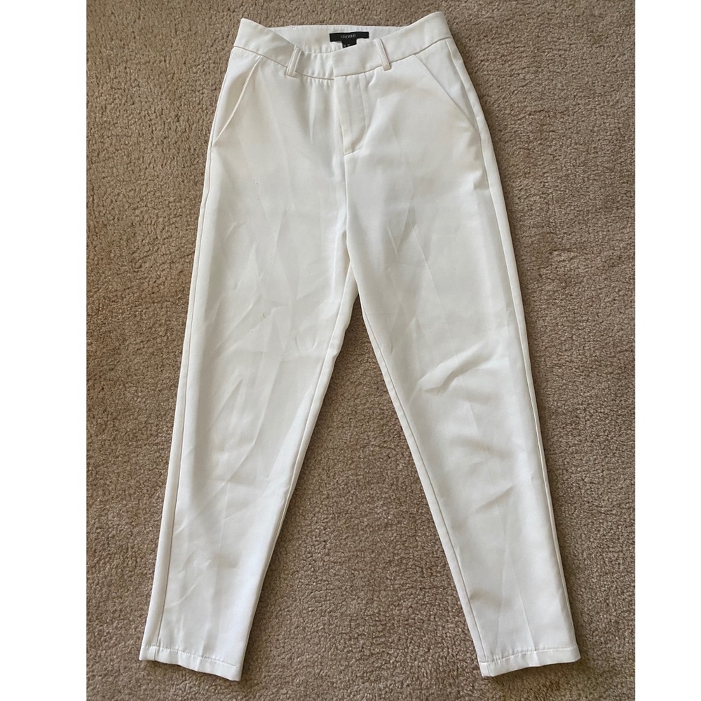 Higher waisted white dress pants